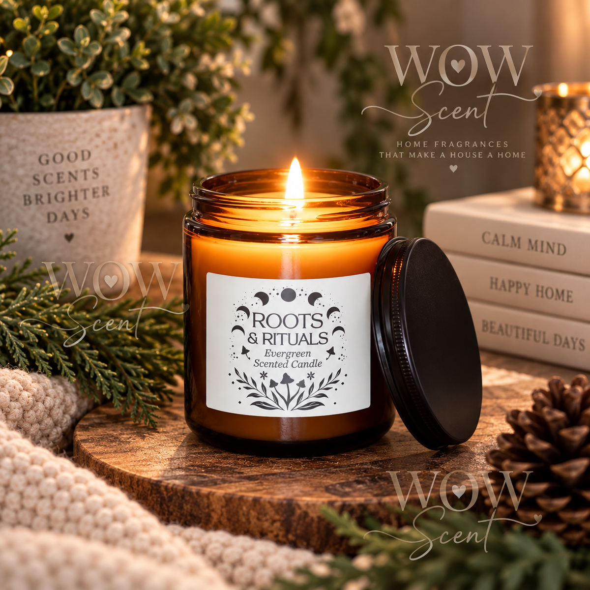 Roots & Rituals Evergreen Scented Candle | WOWscent